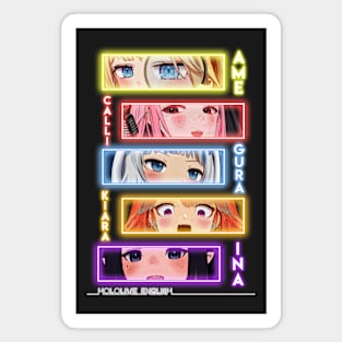 Hololive English Neon Amelia, Calliope, Gura, Kiara, Ina'nis Magnet